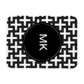 白黒の幾何学的 マグネット (横)