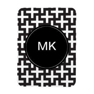 白黒の幾何学的 マグネット