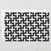 白黒の幾何学的 便箋 (正面/裏面)