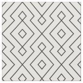 白黒の幾何模様織物 ファブリック (クローズアップ)