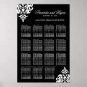 白黒の座席のアレンジメントポスター ポスター (正面)