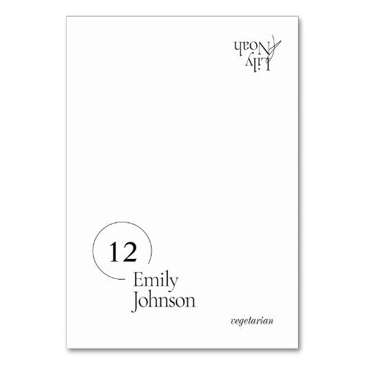 白黒の座席表結婚と食事の選択 テーブルナンバー (正面)