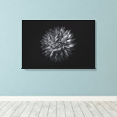 白黒の庭の花 20 キャンバスプリント (インサイチュ (ウッドフロア))
