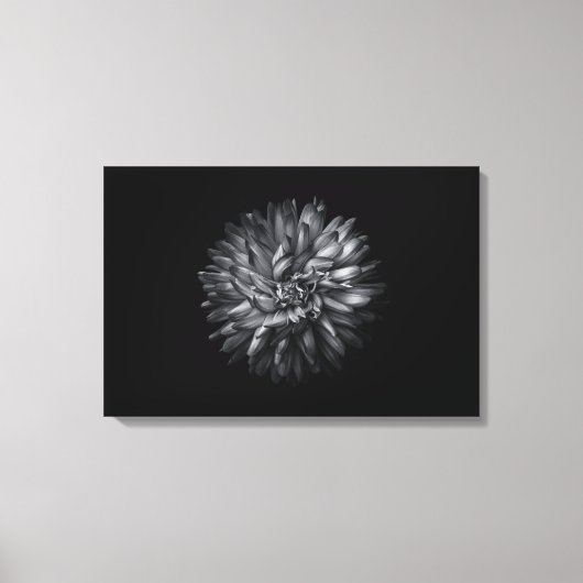 白黒の庭の花 20 キャンバスプリント (正面)