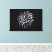 白黒の庭の花 20 キャンバスプリント (インサイチュ (ウッドフロア))