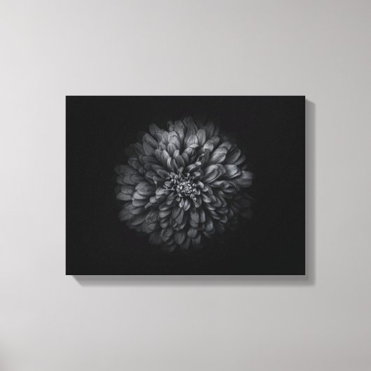 白黒の庭の花 No 68 キャンバスプリント (正面)
