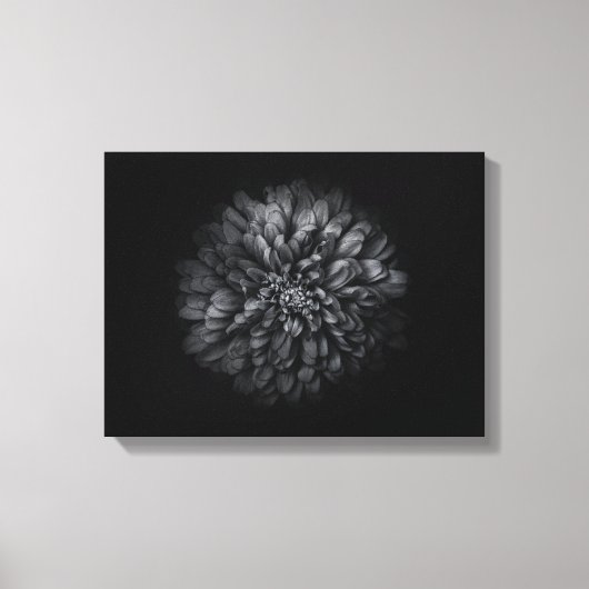 白黒の庭の花 No 68 キャンバスプリント (正面)