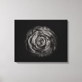 白黒の庭の花 No 72 キャンバスプリント