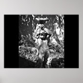 白黒の庭園像 ポスター (正面)