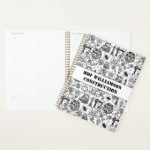 白黒の建築設計図エンジニア プランナー手帳 (ディスプレー)