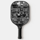 白黒の建築 ピックルボールラケット (裏面)