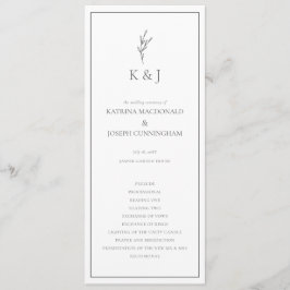 白黒の式結婚ミニマリストエレガント プログラム