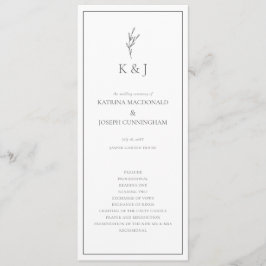 白黒の式結婚ミニマリストエレガント プログラム