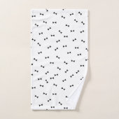 白黒の弓パタモダンーン バスタオルセット (ハンドタオル)