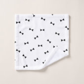 白黒の弓パタモダンーン バスタオルセット (ウォッシュタオル)