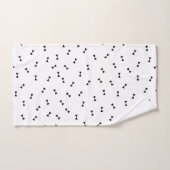 白黒の弓パタモダンーン バスタオルセット (ハンドタオル)