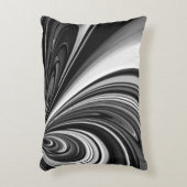 白黒の弓抽象芸術 アクセントクッション (正面(垂直))