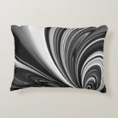 白黒の弓抽象芸術 アクセントクッション (裏面)