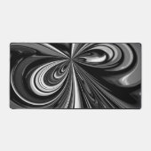 白黒の弓抽象芸術 デスクマット (正面)