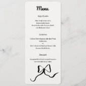 白黒の弓 メニュー (正面)