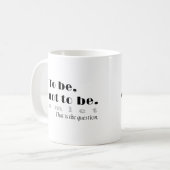 白黒の引用文 コーヒーマグカップ (正面左)