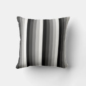 白黒の影のストライプ クッション (裏面)