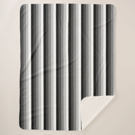 白黒の影のストライプ シェルパブランケット