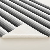 白黒の影のストライプ シェルパブランケット (3/4)