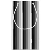 白黒の影のストライプ スモールペーパーバッグ (裏面)