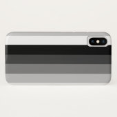 白黒の影のストライプ Case-Mate iPhoneケース (裏面(横))