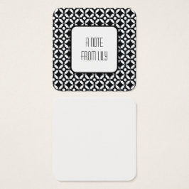 白黒の循環レトロパターンのメッセージのメモ