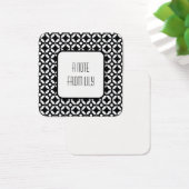 白黒の循環レトロパターンのメッセージのメモ (デスク)