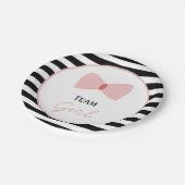 白黒の性ストライプが弓を明かす ペーパープレート (アングル)