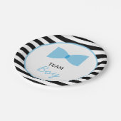 白黒の性ストライプが蝶ネクタイを明かす ペーパープレート (アングル)