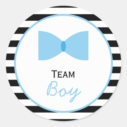 白黒の性ストライプが蝶ネクタイを明かす ラウンドシール (正面)