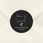 白黒の愛が甘結婚い ラウンドシール