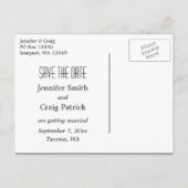 白黒の愛の日付を保存 案内ポストカード