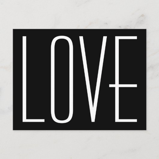 白黒の愛の日付を保存 案内ポストカード