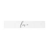 白黒の愛ミニマルモダン結婚の 招待状ベリーバンド (フラット)