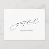 白黒の感謝はがき ポストカード (正面)