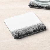 白黒の手のグラデーションの背景 コースター (左側)