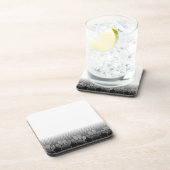 白黒の手のグラデーションの背景 コースター (右側)