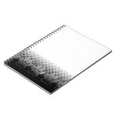 白黒の手のグラデーションの背景 ノートブック (左側)