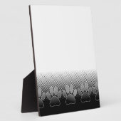 白黒の手のグラデーションの背景 フォトプラーク (側面)