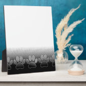 白黒の手のグラデーションの背景 フォトプラーク (側面)