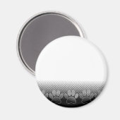 白黒の手のグラデーションの背景 マグネット (正面/裏面)