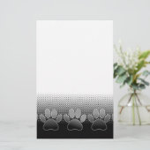 白黒の手のグラデーションの背景 便箋 (スタンド正面)