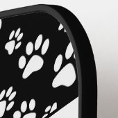 白黒の手の署名 ピックルボールラケット (左詳細)