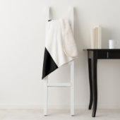 白黒の手モダン線アート シェルパブランケット (インサイチュ)