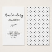 白黒の手作りのクリーンなユーザー (正面&裏面)